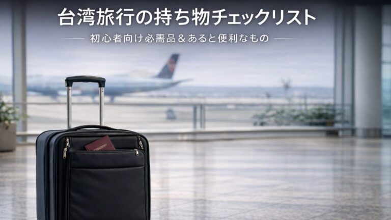 投稿についてもっと詳しく 台湾旅行の持ち物チェックリスト｜初心者向け必需品＆あると便利なもの