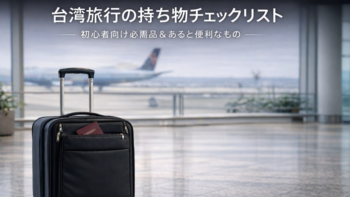 台湾旅行の持ち物チェックリスト|初心者向け必需品&あると便利なもの